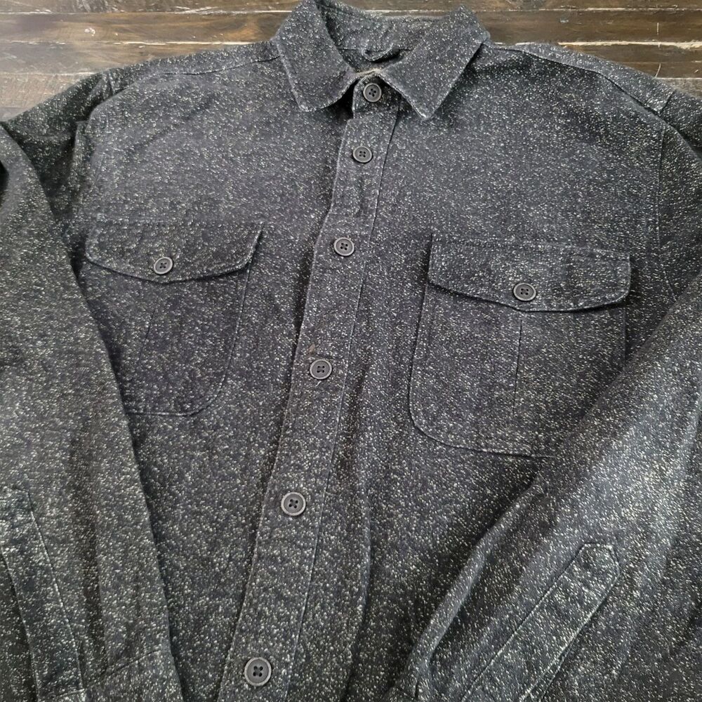 Freedom Foundry Black Speckled Heavy Flannel Work Shirt Men’s Medium